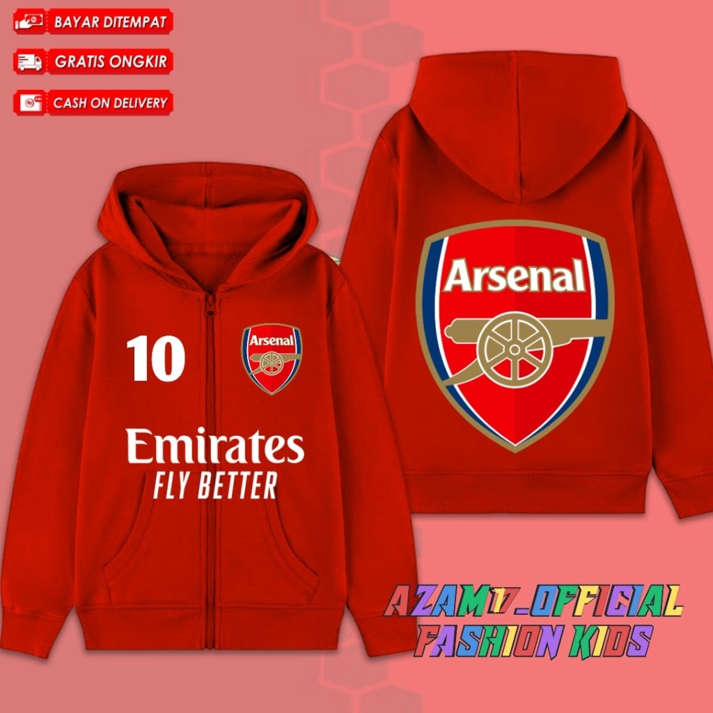 Arsenal Kids Hoodie Zipper Jacket The Gunners Football Team Boys Girls Clothing