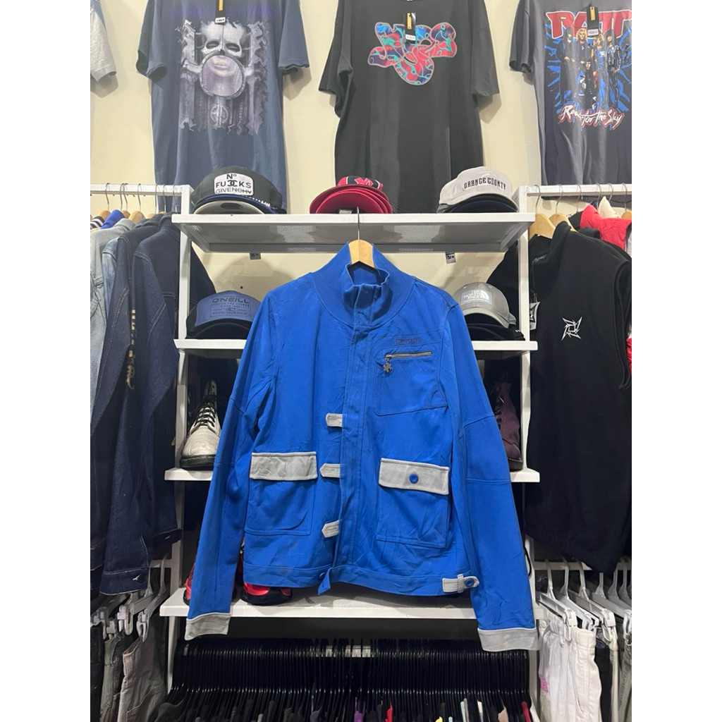 Vintage Mens Kappa Training 1/4 Zip Fleece Blue Size L Football