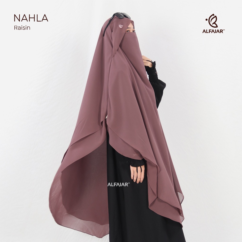 Alfajar - Frenchkhimar Poni NAHLA Caeruty สองชั้นฟรี Cadar Tali / Hijab Caverty