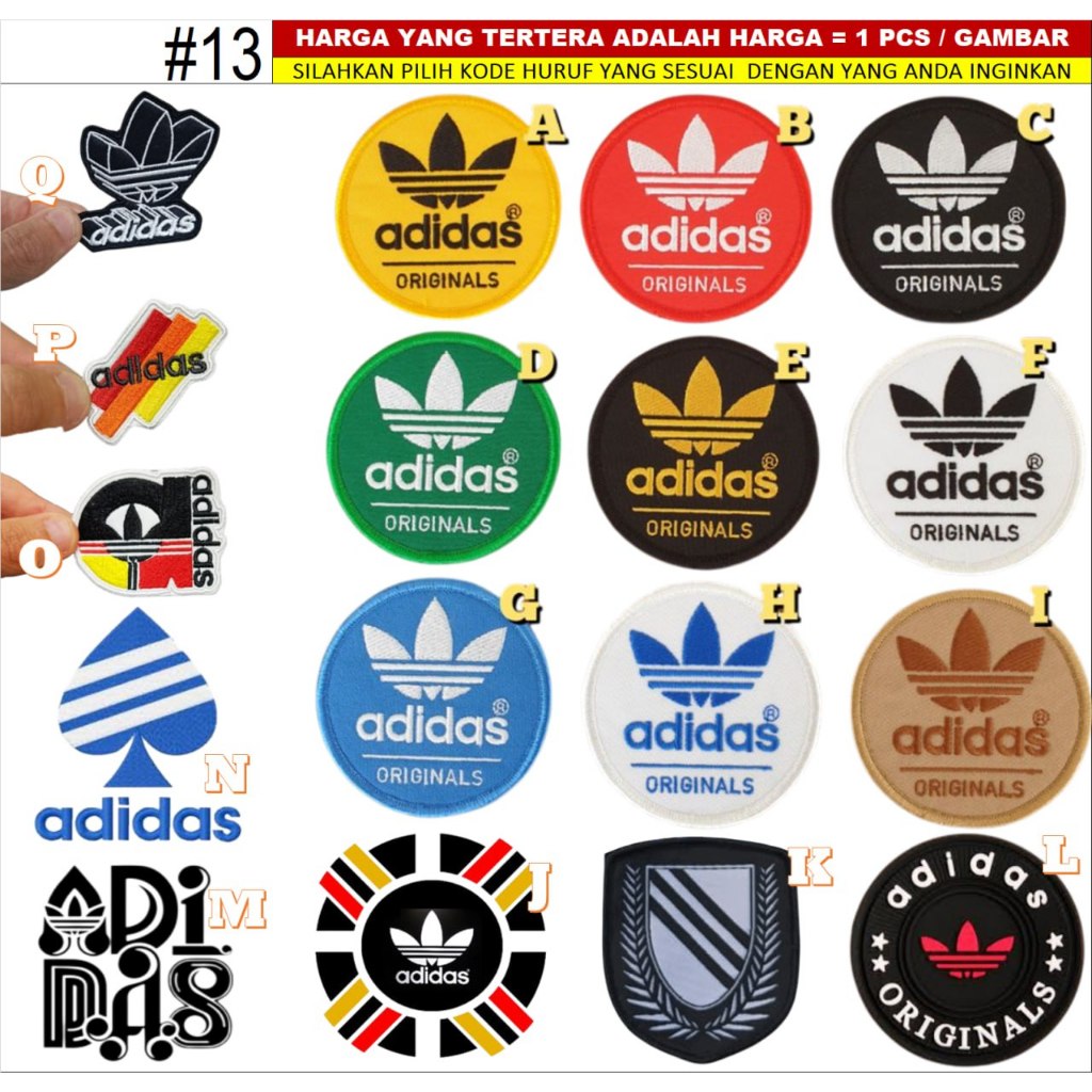 13-ADIDAS CLOVER ICON LOGO PATCH EMBROIDERY