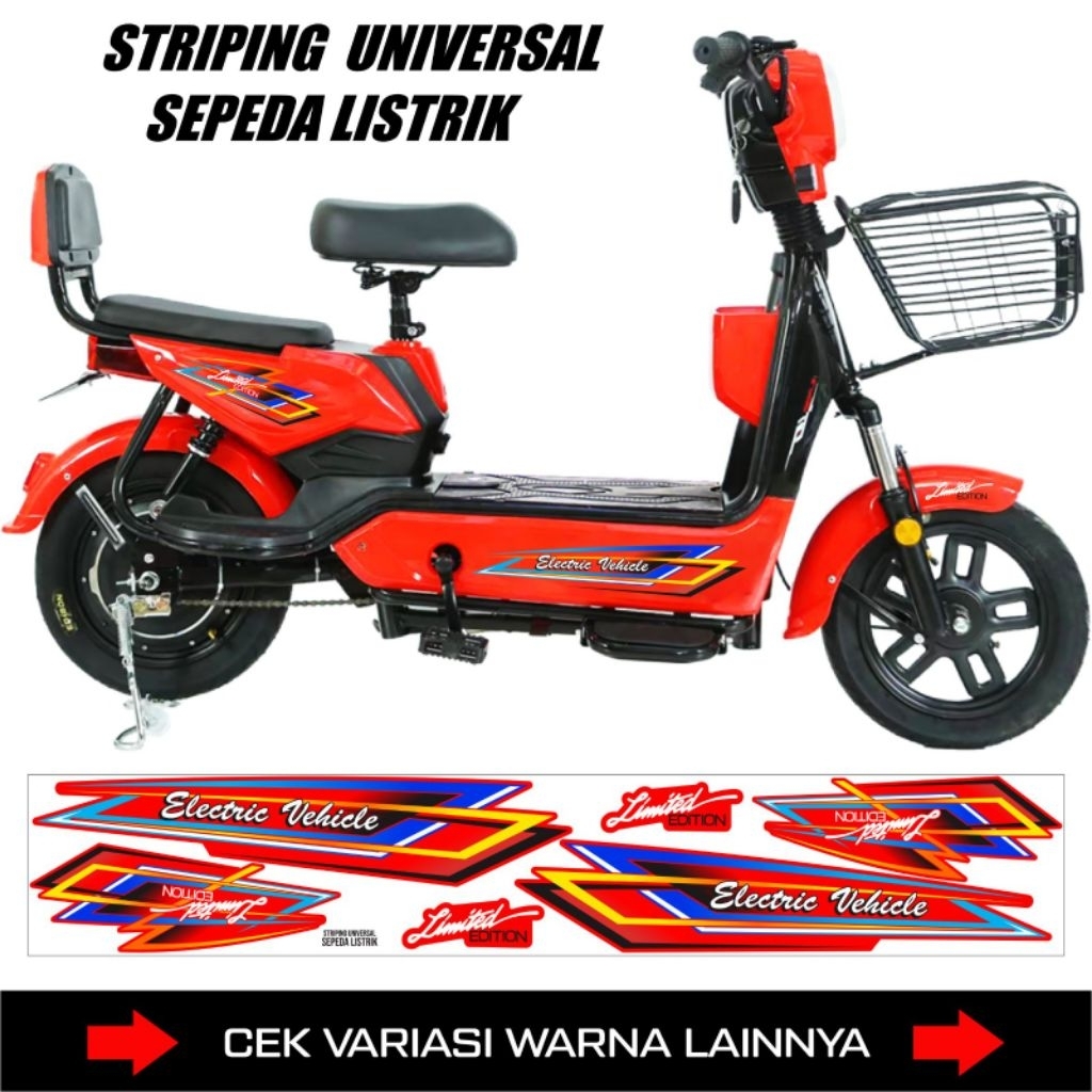Universal Electric Bike Striping สติกเกอร์สําหรับจักรยานไฟฟ้าเด็กทุกประเภท/สติกเกอร์ Decal รายชื่อที่แตกต่างกันสําหรับจักรยานไฟฟ้าเด็ก Uwinfly, Genio, Viar, Exotic, Selis, Dragonfly, Goda