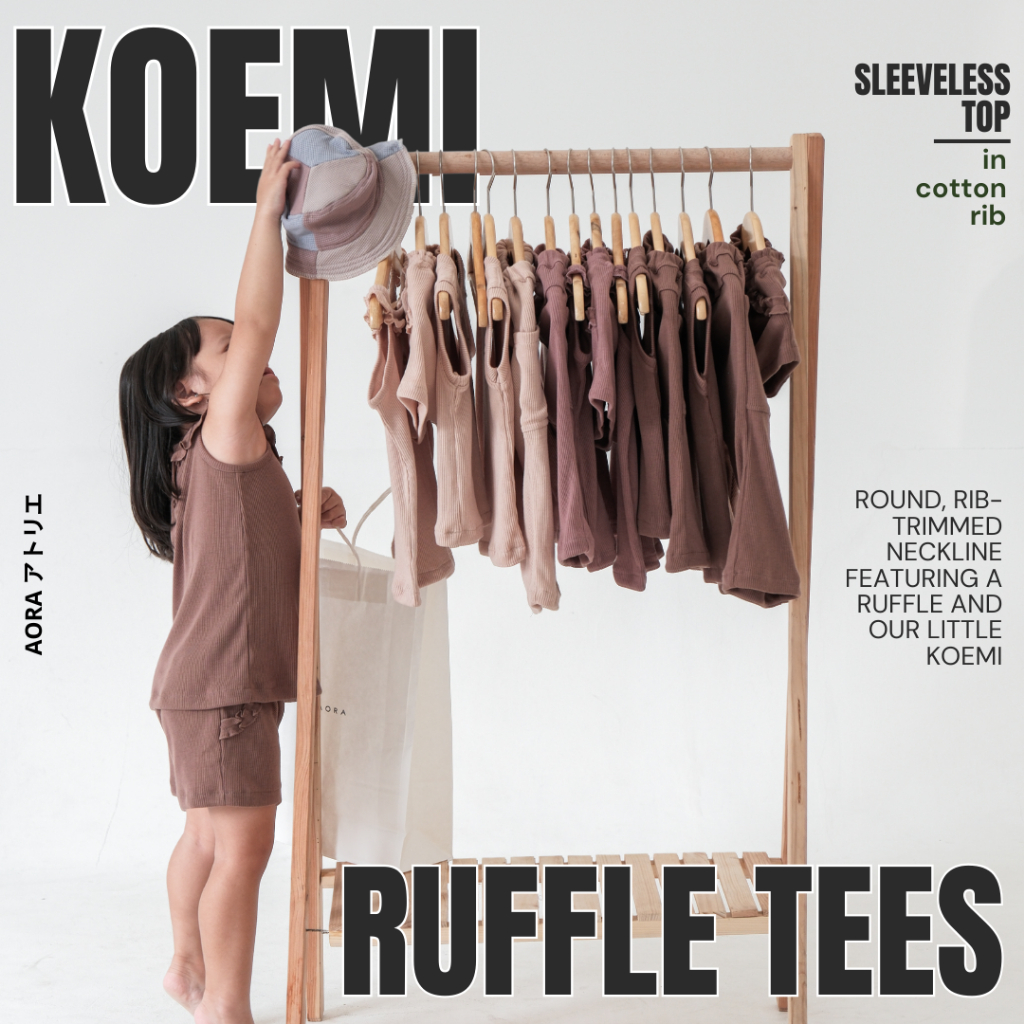 AORA KOMI RUFFLE TEE + RUFFLE PANTS - ชุดเดียวสําหรับเด็ก