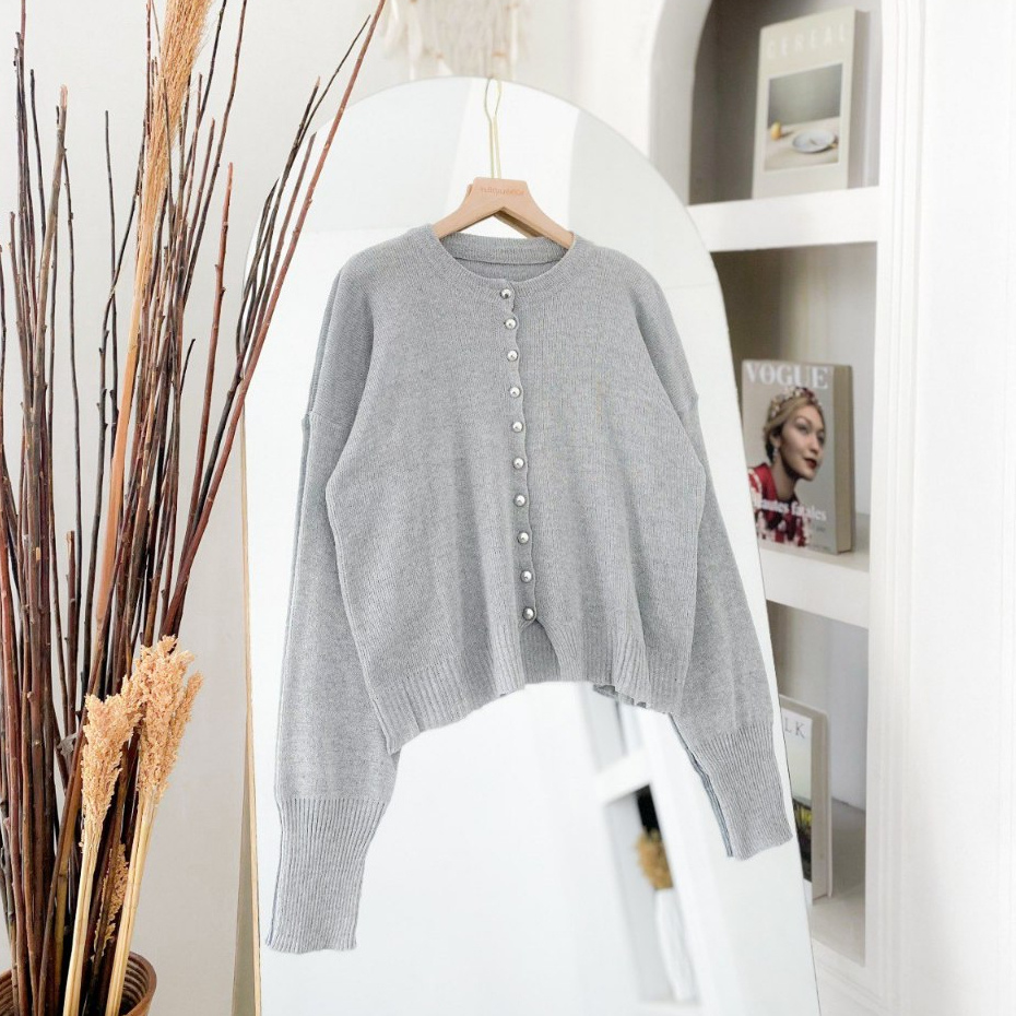 Mala Cardy Top เสื้อแฟชั่นสไตล์เกาหลีสําหรับวัยรุ่นแขนยาวอินเทรนด์