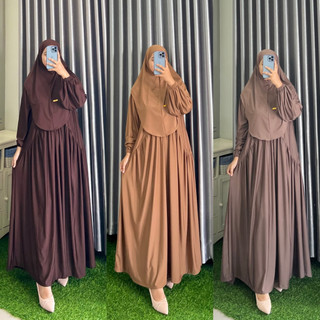 {MEISYA} GAMIS HALIMAH SET BERGO TALI MAYUNG UMBRELLA BAWAH muslim melar nyaman mewah wanita