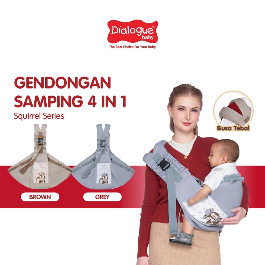 Dialogue Baby DGG4338 Squirrel Series 4-in-1 Baby Side Carrier M Shape SSC Bandung Cimahi