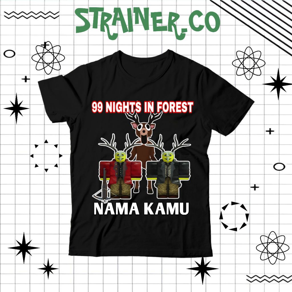 ROBLOX 99 NIGHTS IN FOREST เสื้อยืดเด็ก - ROBLOX 99 DAYS Boys Girls Clothes IN THE FOREST VIRAL COOL