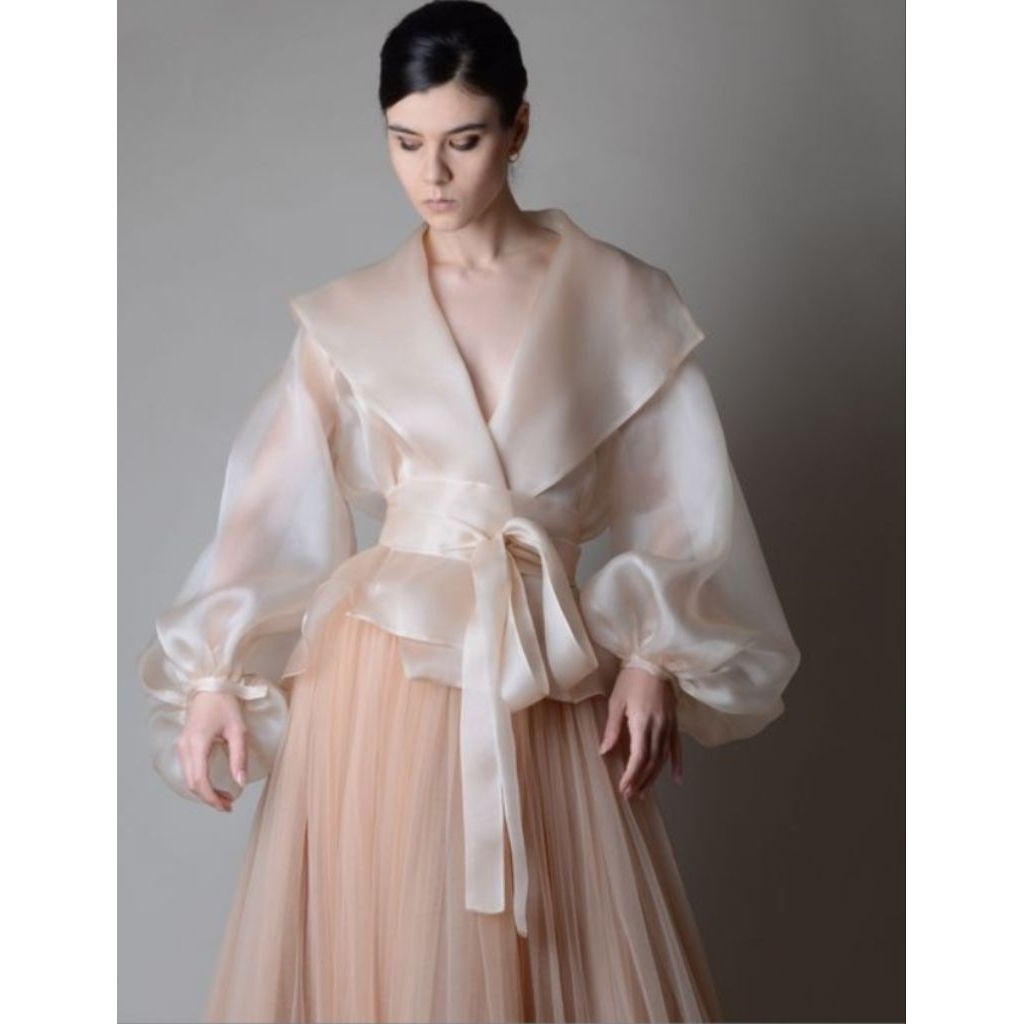 MIKKA II บอลลูนมือ Organza ด้านนอก Organza II Party Outer II Wedding Outer