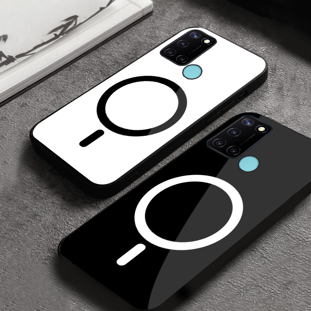 Realme 7i C17 สําหรับ Hp Casin Hp Glossy Cassing Magsafe M01 แก้วเคสโทรศัพท์ Kesing Cesing
