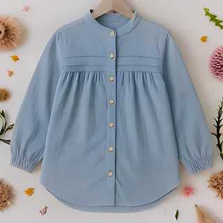 BLOUSE KOREA RUFFLE ATASAN WANITA RUFFLE DEPAN CRINKLE LENGAN PANJANG UKURAN M L XL XXL XXXL