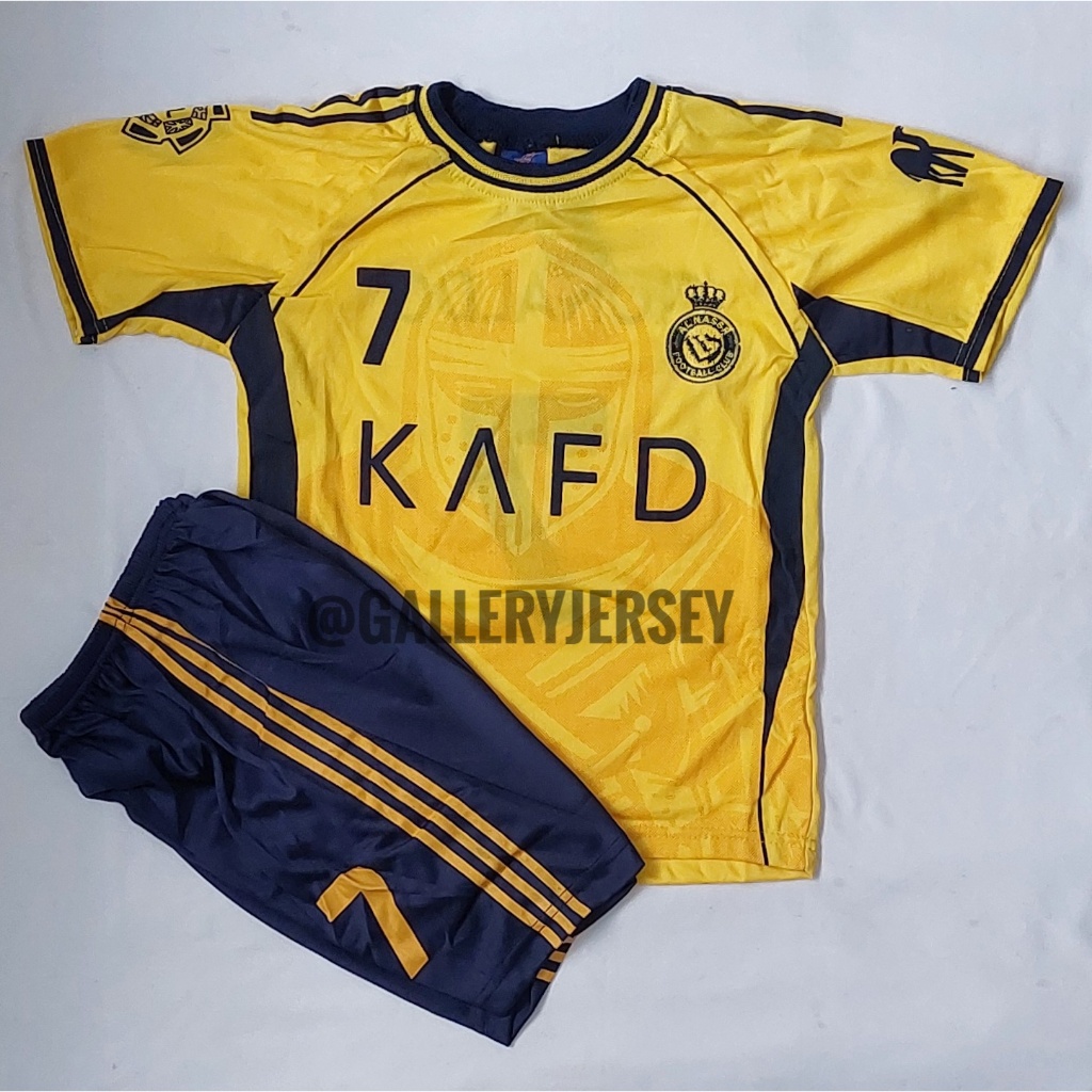 AL NASSR HOME KIDS FOOTBALL SHIRT SET AL NASSR RONALDO KIDS JERSEY SET 2023 2024