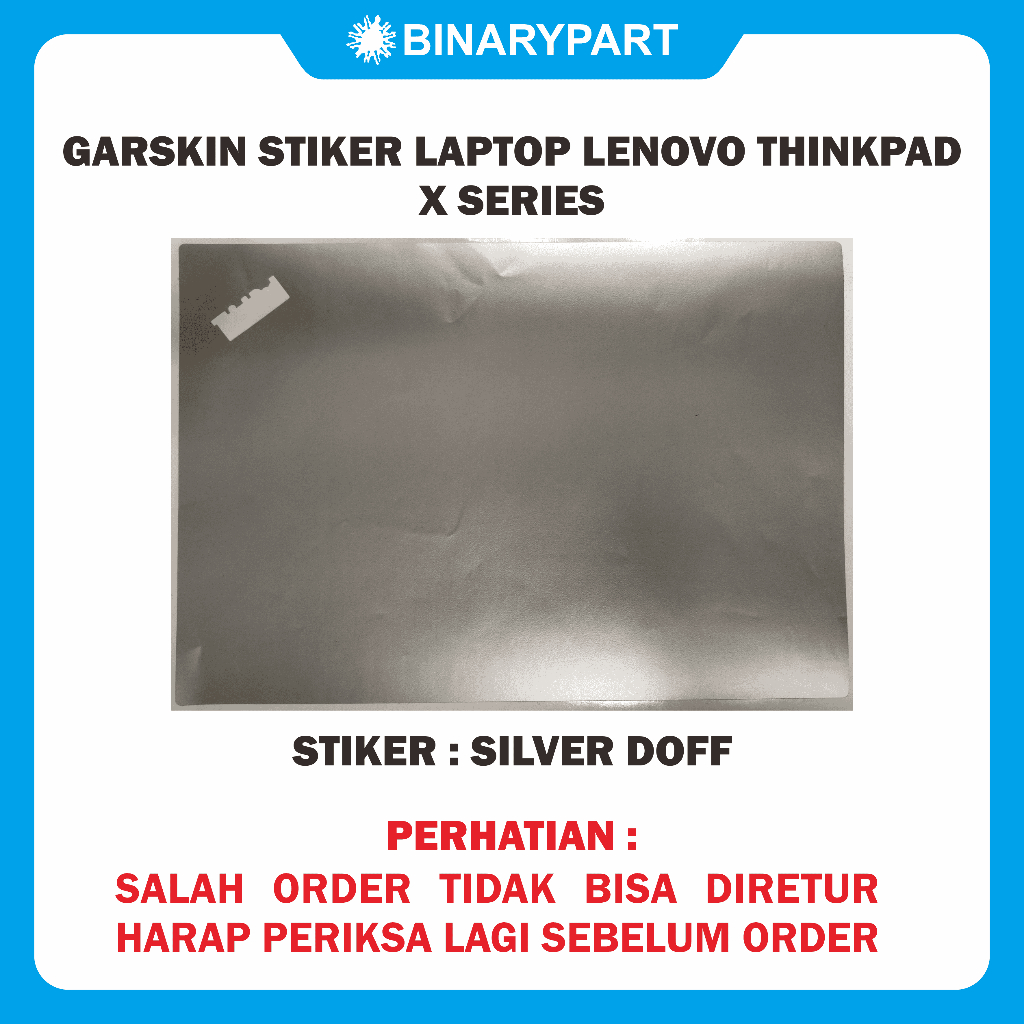 Garskin แล็ปท็อป Lenovo Thinkpad X Series Silver Doff สติกเกอร์ - X13 / X200 / X220 / X220i / X230 /