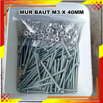 M3 X 40 MM NUT BOLT/ ผู้ชายผู้หญิง SCREW
