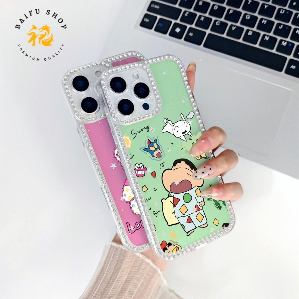 BS5186 TPU DIAMOND IPHONE XR 11 12 13 14 15 PRO PROMAX PLUS DISNEY GOOD LUCK