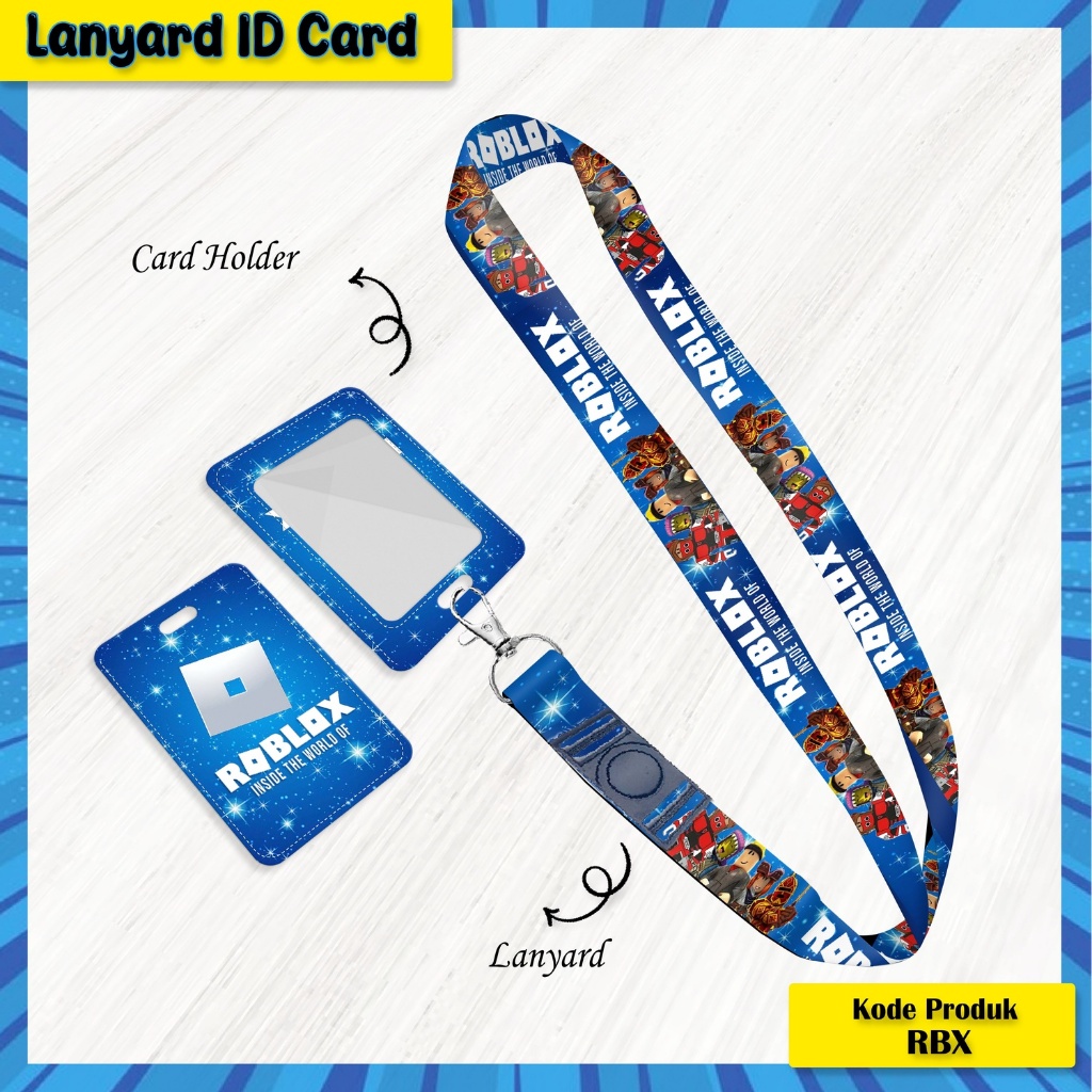 GANTUNGAN HP [ID CARD LANYARD] Roblox Card Holder Lanyard Strap - พวงกุญแจ - บัตรประจําตัว