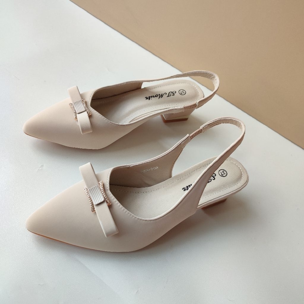 ST MORITZ 888-708 APRICOT PARTY SANDALS / PARTY SHOES SLOP SANDALS