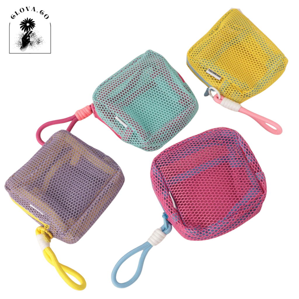 CLOVA TS702 Tofu Mesh Bag Pouch Tahu Travel Make Up Bag Y2K