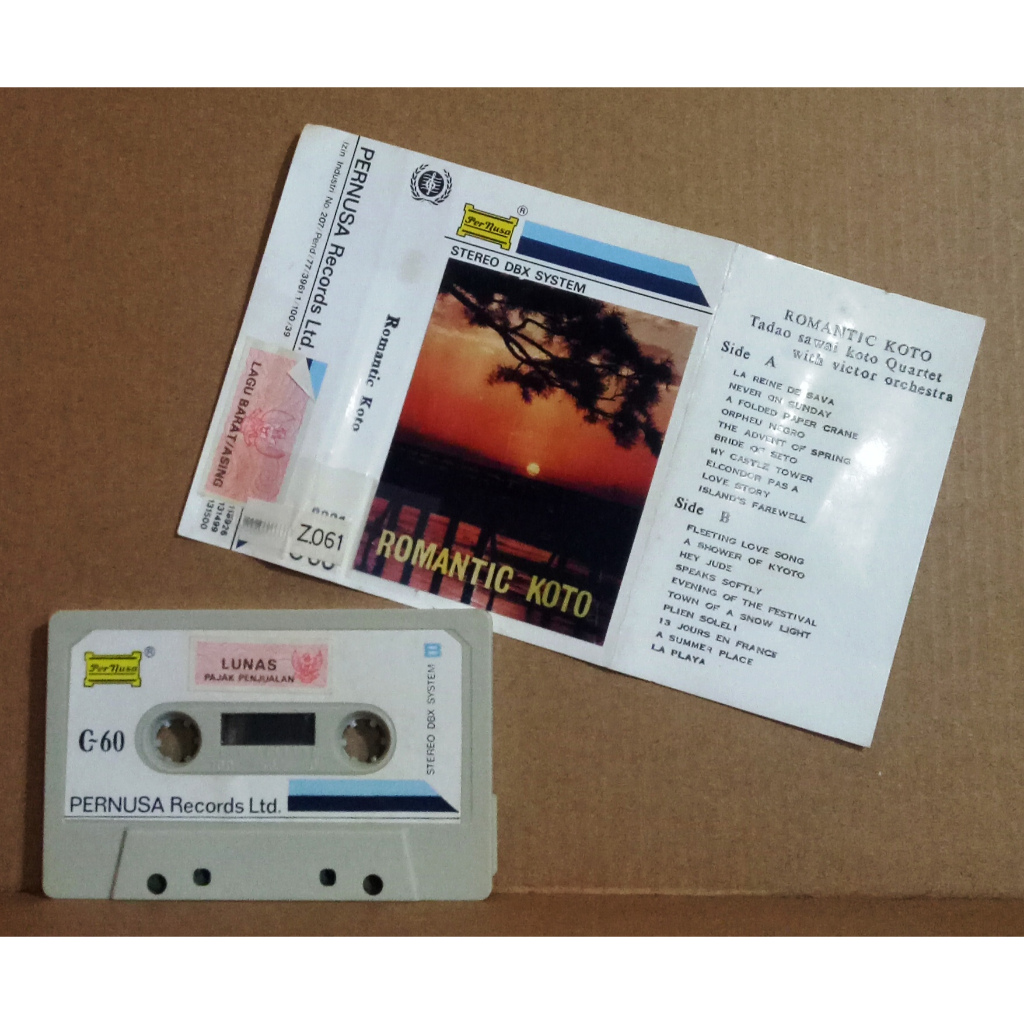 TADAO SAWAI KOTO QUARTET พร้อม VICTOR ORCHESTRA - ROMANTIC KOTO - Cassette