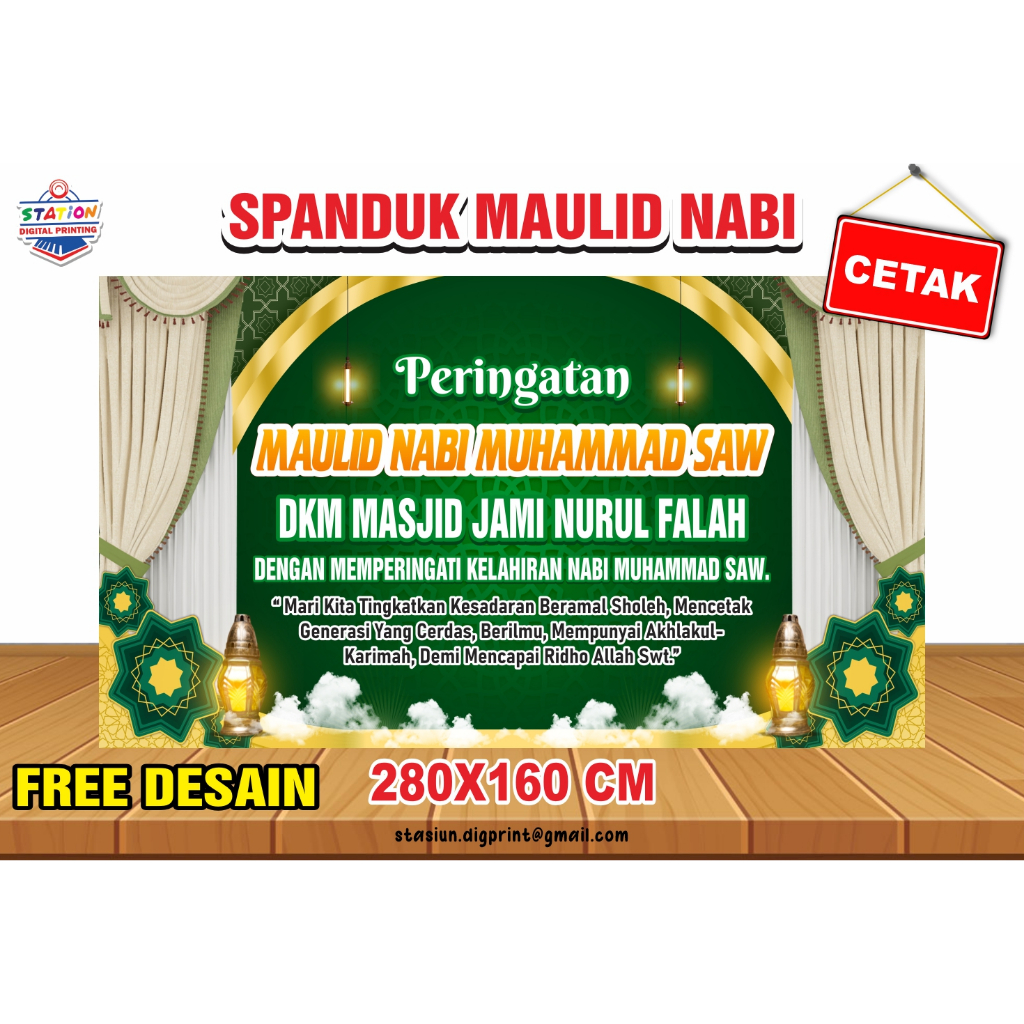 NABI MAULID PROPHET MUHAMMAD SAW WARNING BANNER