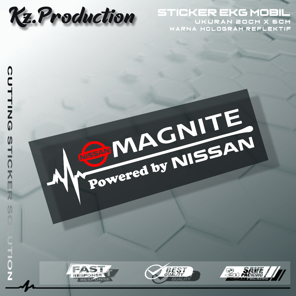 Nissan Magnite สติ๊กเกอร์ตัดกระจกรถยนต์ Heart Rate Motif EKG Nissan Car