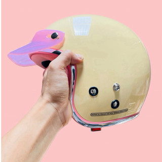Helm Bogo Wanita Terlaris no.1 Busa Pink List Chrome SNI