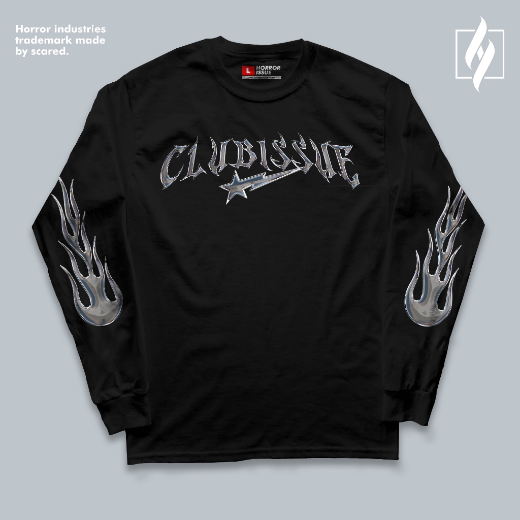 เสื้อยืด HORROR ISSUE LONG-SLEEVED | CLUB ISSUE CHROME | เสื้อยืดแขนยาว | เสื้อยืดแขนยาว