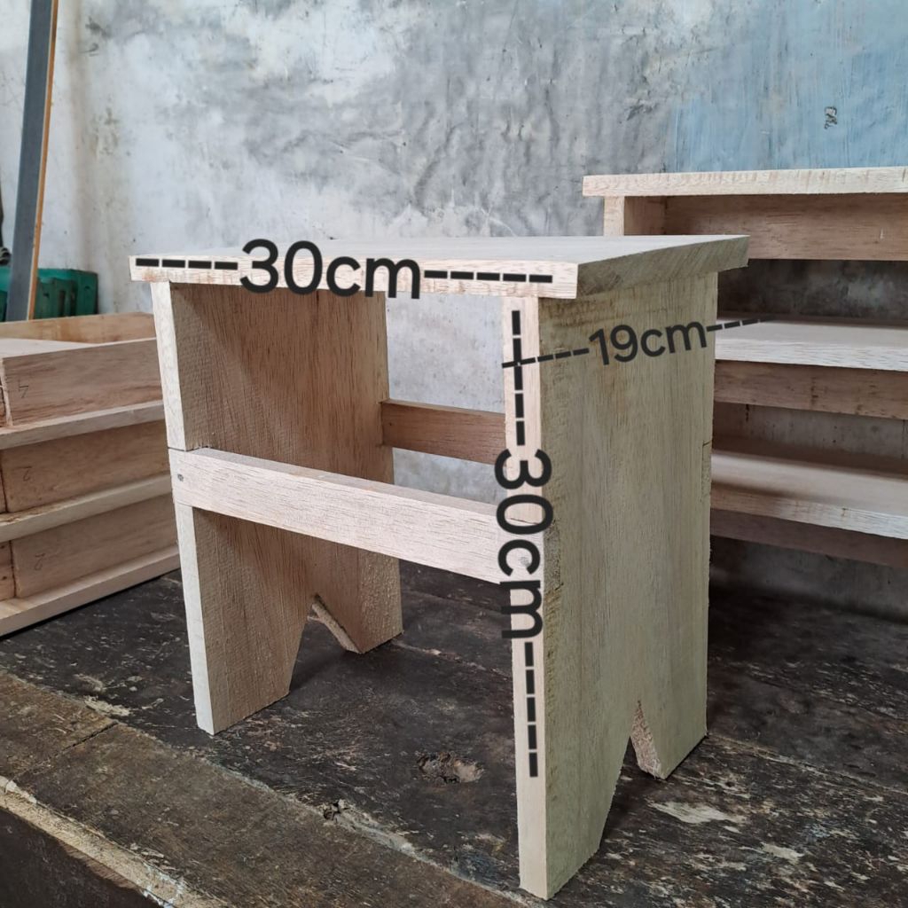 โต๊ะสั้นคลิก ขนาด 30x30x19cm