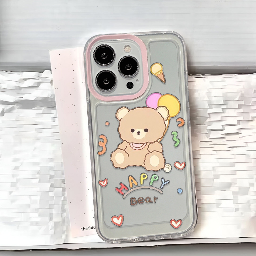 (FC03) หมีน่ารัก Motif Softcase สําหรับ Oppo A15 A16 EK A17 K A18 A3S A39 A31 A38 A3 PRO A3X A96 A77