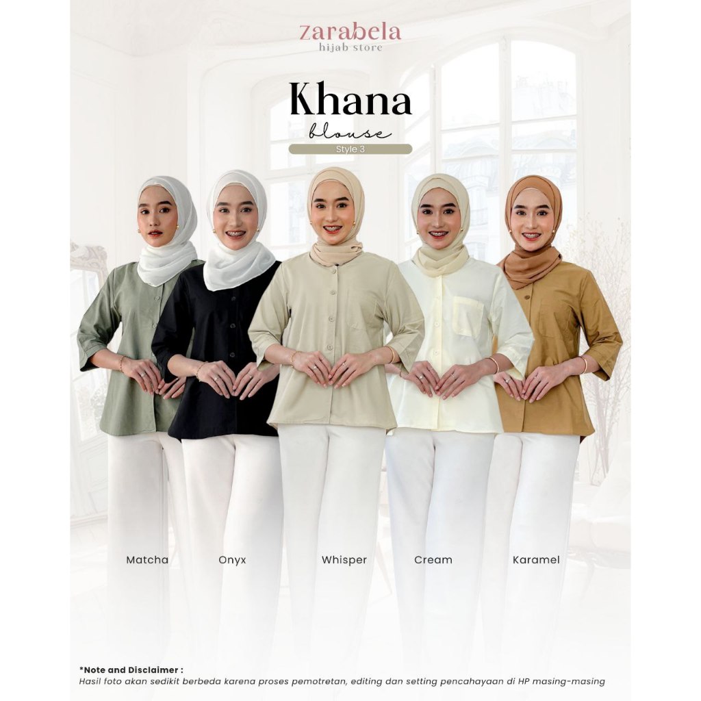KATUN KEMEJA ZARABELA KHANA BLOUSE STYLE 3 I เสื้อสตรีผ้าฝ้าย poplin