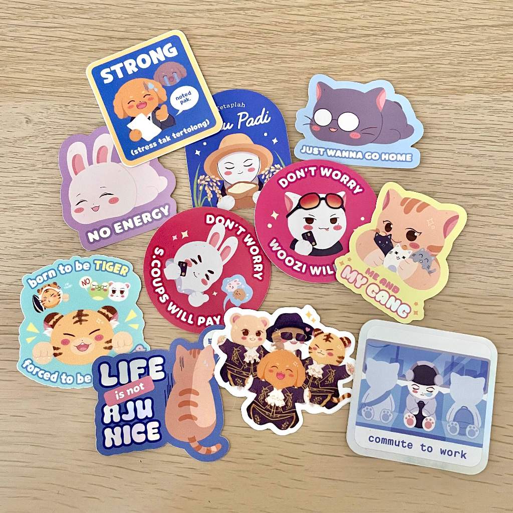 SUUSHIHOSHII Seventeen Holo Glitter Die Cut Sticker / KPOP Single Sticker