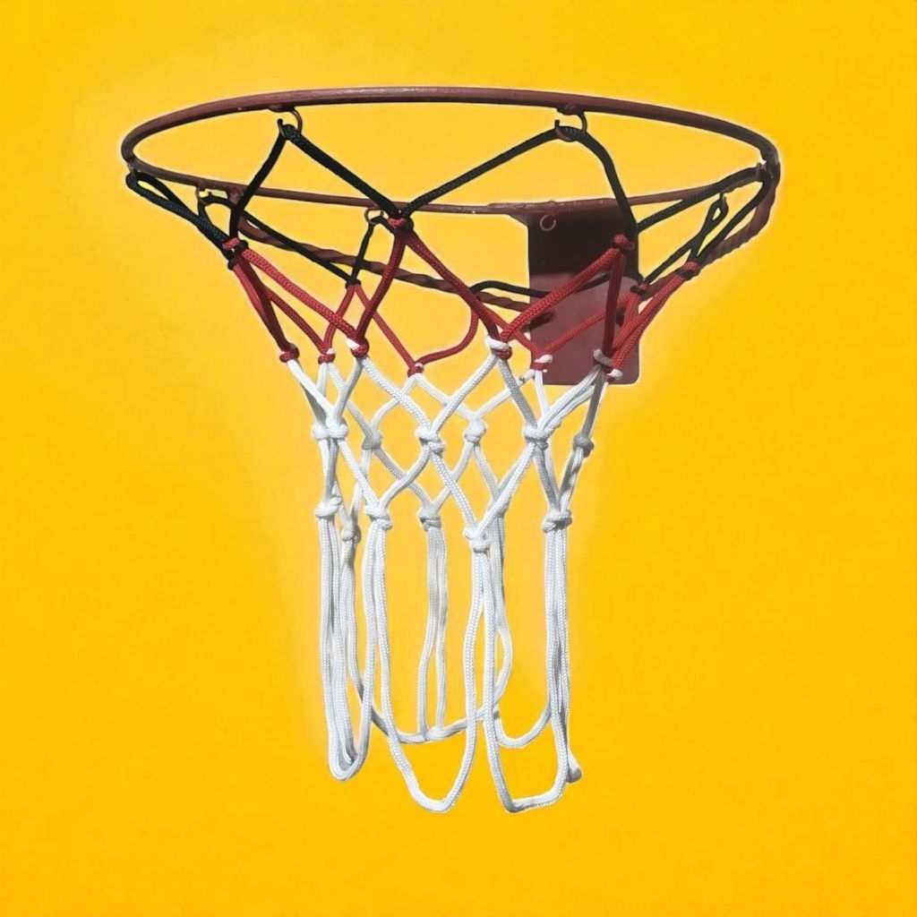 IRON BASKETBALL HOOP + BASKETBALL NET, 8 LOOPS BASKETBALL HOOP CHILDRENS BASKETBALL HOOP ผู้ใหญ่ BAS