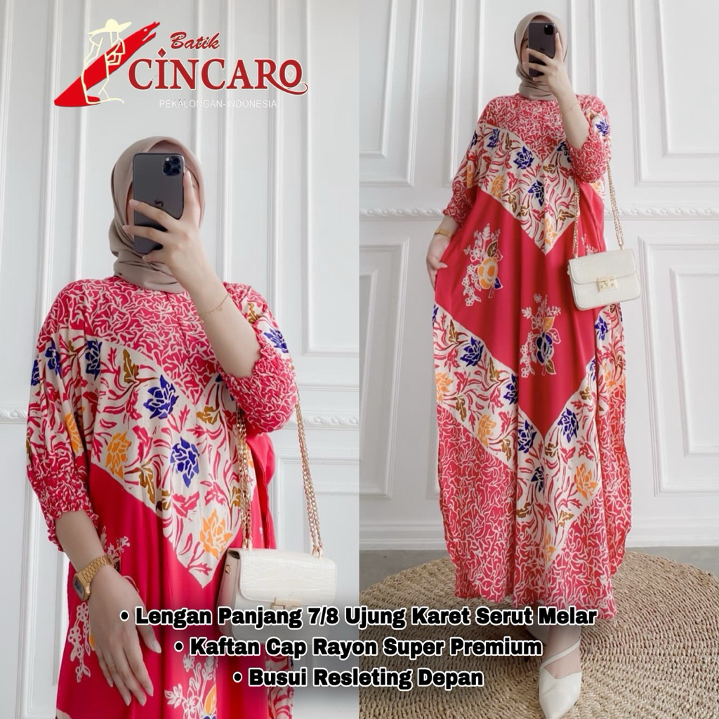 Alivia Kaftan Batik Cap วัสดุเรยอน Super Nursing Friendly Jumbo - IDEALISM STORE