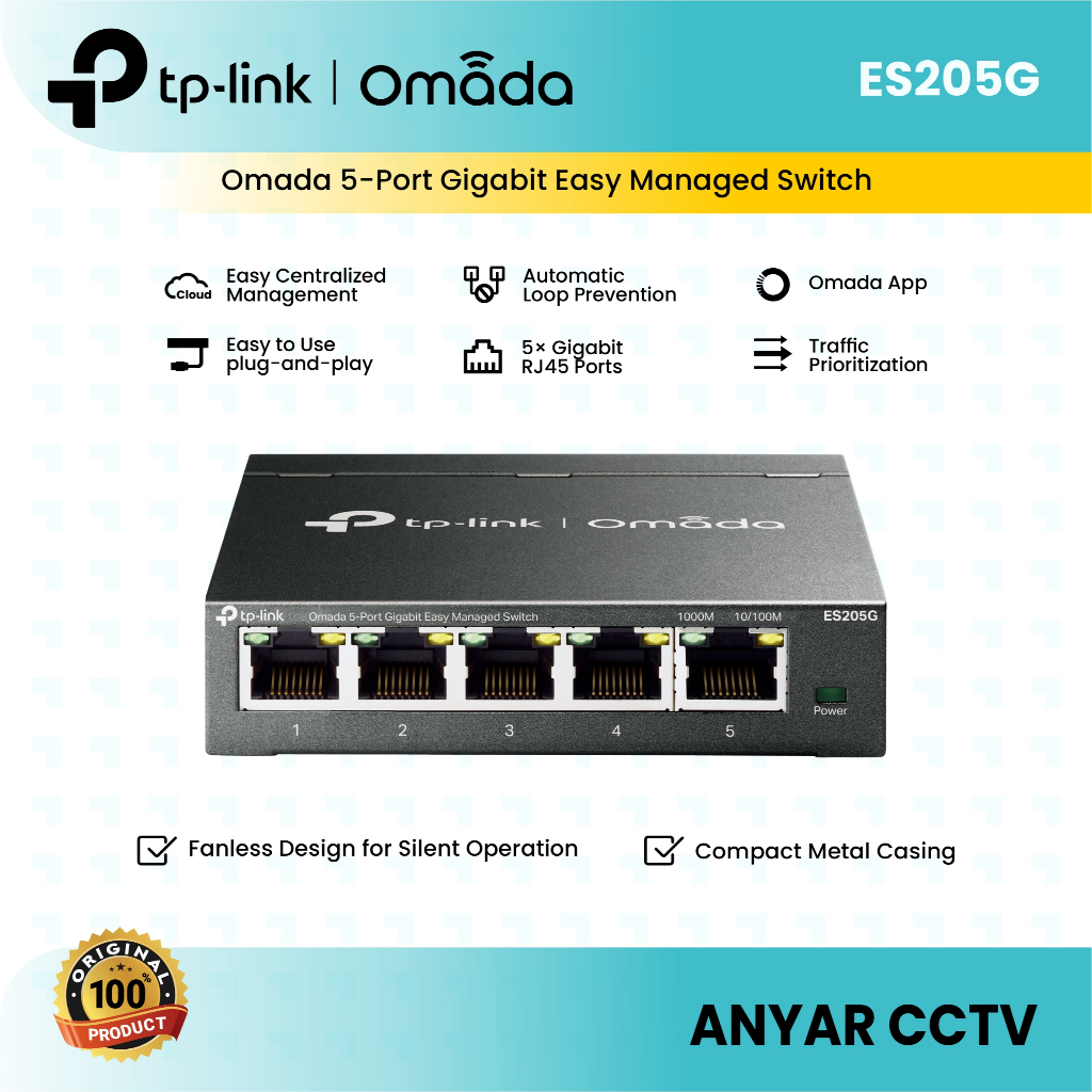 TP-Link ES205G Omada 5-Port Gigabit Easy Managed Switch