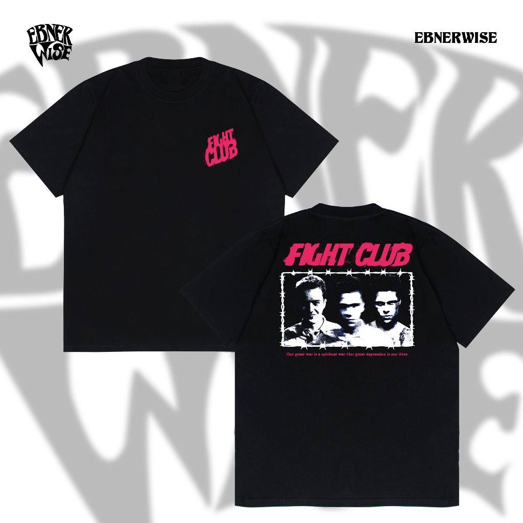 KATUN Ebnerwise Kaos Fightclub เสื้อยืดผู้ชายผู้หญิง Combed Cotton 24s