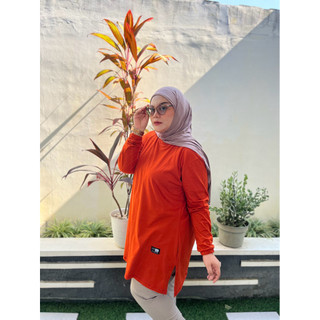 ATASAN KAOS WANITA MODEL TUNIK LENGAN KERUT BAHAN KATUN COMBED 24S PREMIUM ORIGINAL WHITE IN BLACK