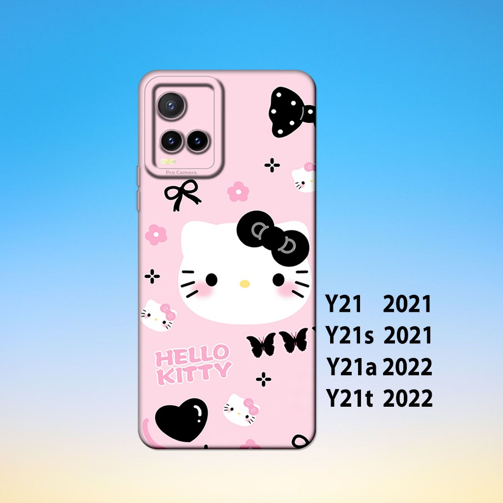 HP Vivo Y21, Vivo Y21S, Vivo Y21A, Vivo Y21T _เคสโทรศัพท์ยางสีดําสุดเท่ ยืดหยุ่น หนา