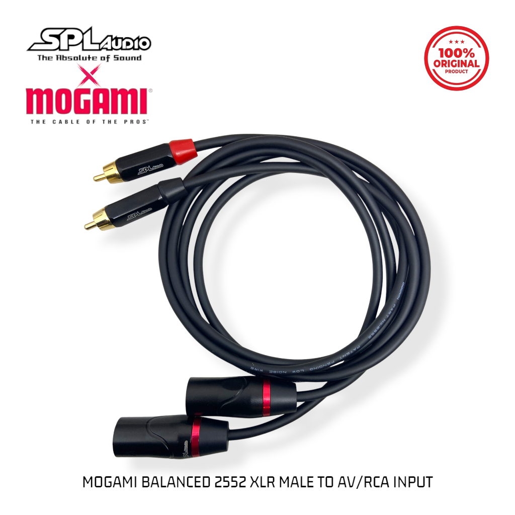 Mogami 2552 สาย Superflexible (XLR 3 PIN Gold to RCA) XLR ชาย/หญิงคุณภาพพรีเมี่ยม