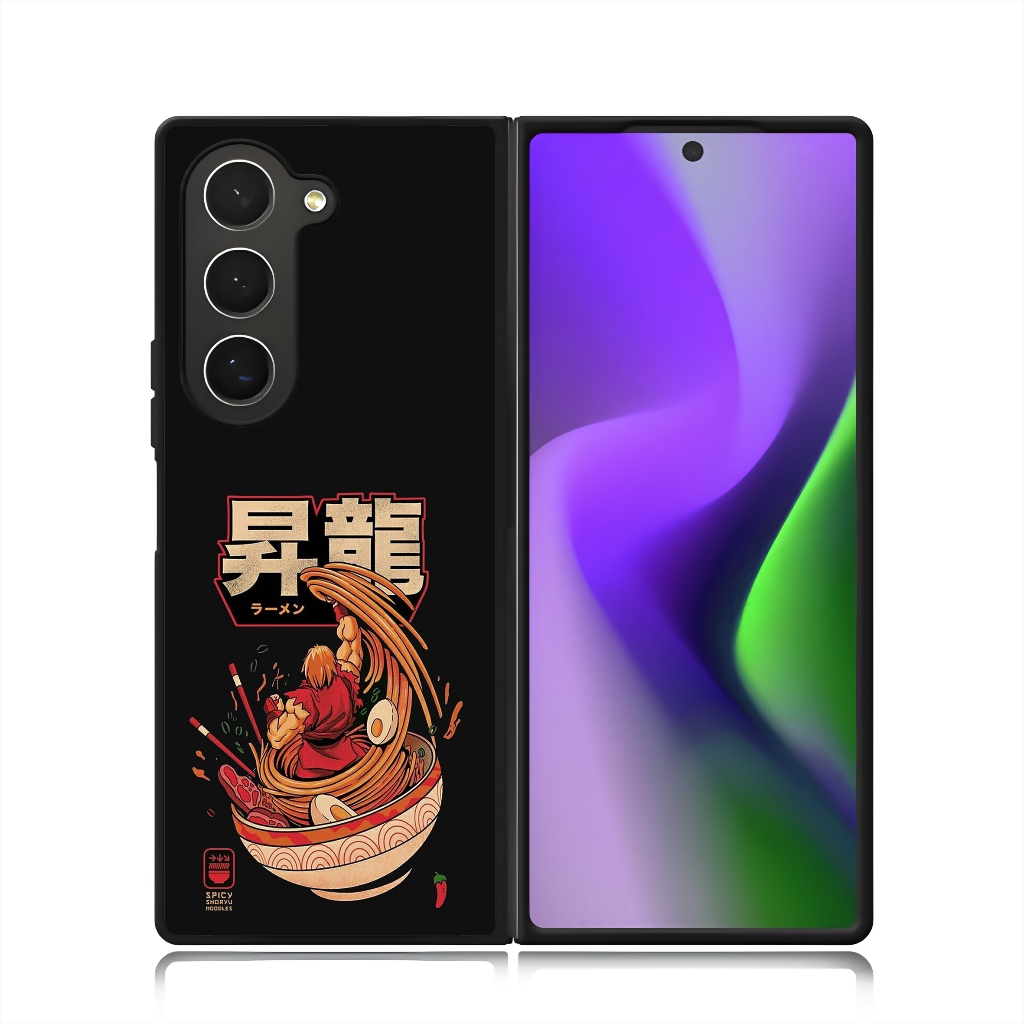 เคสโทรศัพท์ Samsung Z Flip Fold 7 6 5 4 3 โทรศัพท์ Custom Spice Ramen Ken Street Fighter