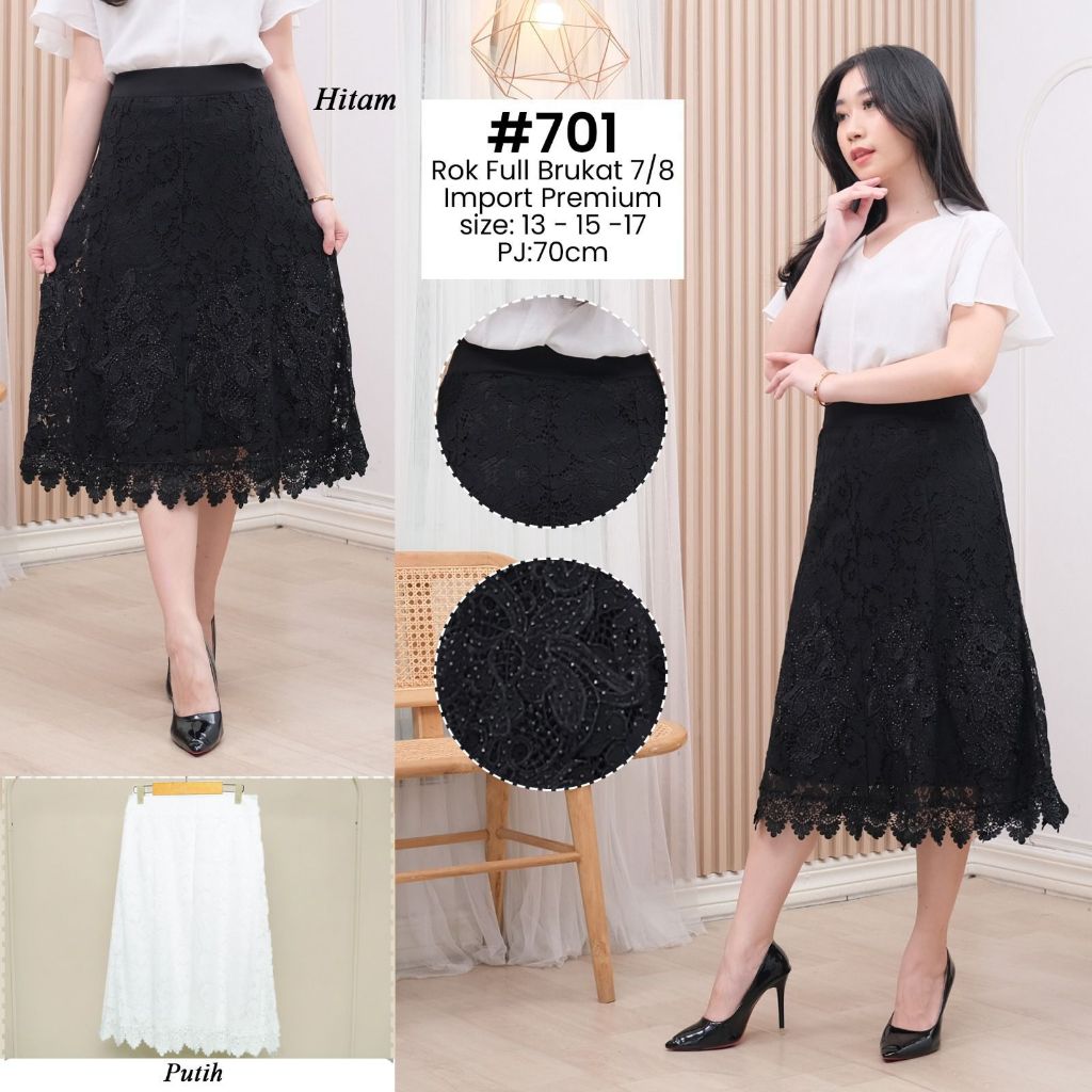 MISS APRIL FULL BRUKAT SKIRT 7/8 IMPORT PREMIUM 701
