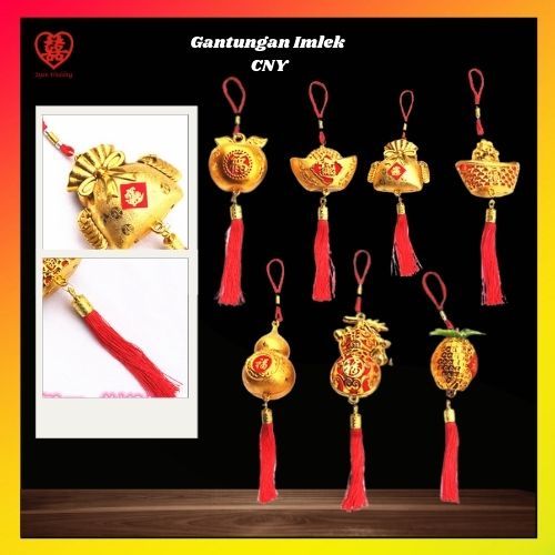GANTUNGAN MERAH JW Red Gold ตรุษจีนแขวนตกแต่งพู่/ตกแต่งตรุษจีนแขวน/ตกแต่งตรุษจีน JW160