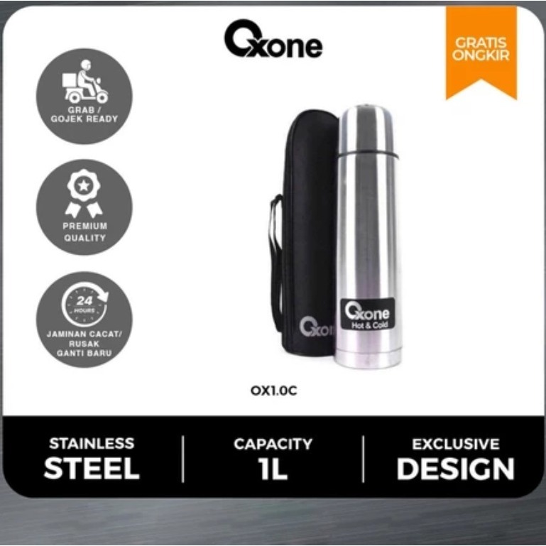 TERMOS Oxone OX-1.0 กระติกน้ําสูญญากาศสแตนเลส 1 ลิตร / กระติกน้ําร้อน