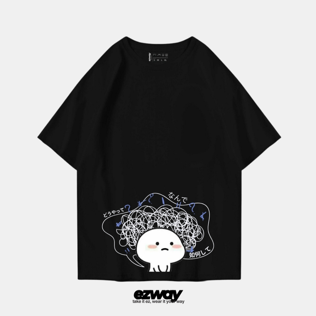 เสื้อยืดโอเวอร์ไซส์ Ezway | เสื้อยืดโอเวอร์ไซส์ครอปเด็ก Unisex