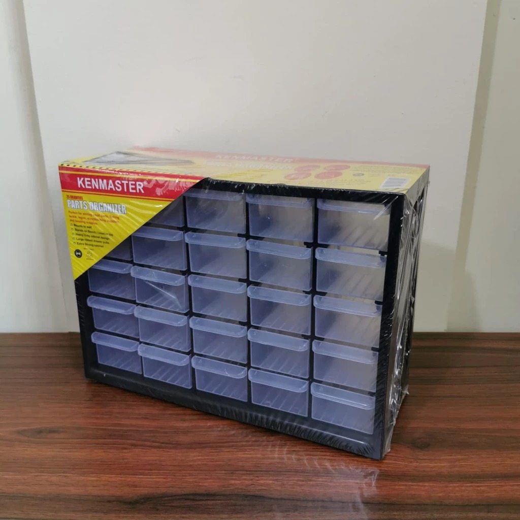 Kenmaster 25-Slot Stackable Drawer Rack - Part Organizer