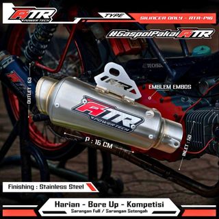Silincer Knalpot Atr Power Tech - Original Product. Tipe TR-P16 Kompetisi - Inlet 50. BERTENAGA 100%