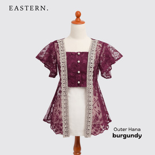 Hana Outer Kebaya Kutubaru Brukat Lace Tile Premium Modern Kekinian Elegant Kondangan Wanita