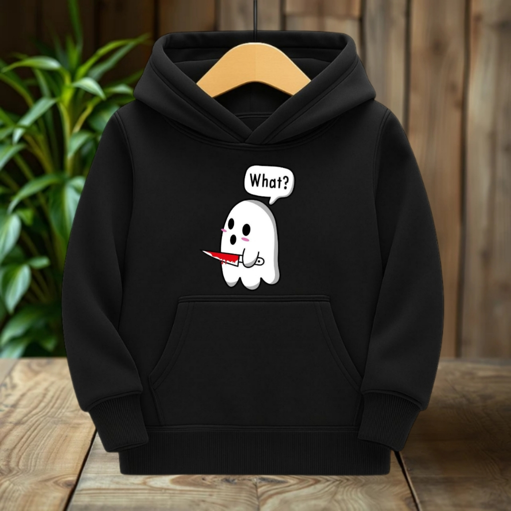 น่ารัก GHOSTS HALLOWEEN CHILDRENS HOODIE SWETER FREE CUSTOM NAME