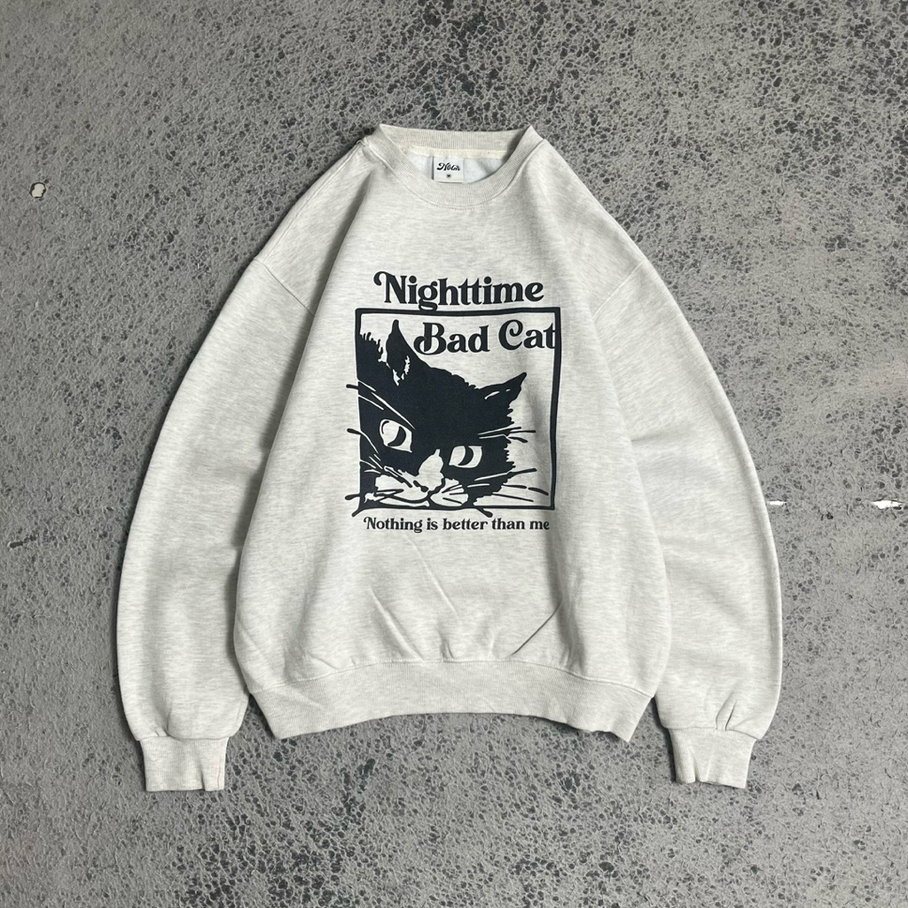 NBTM Bad Cat Crewneck Size XL (A18)