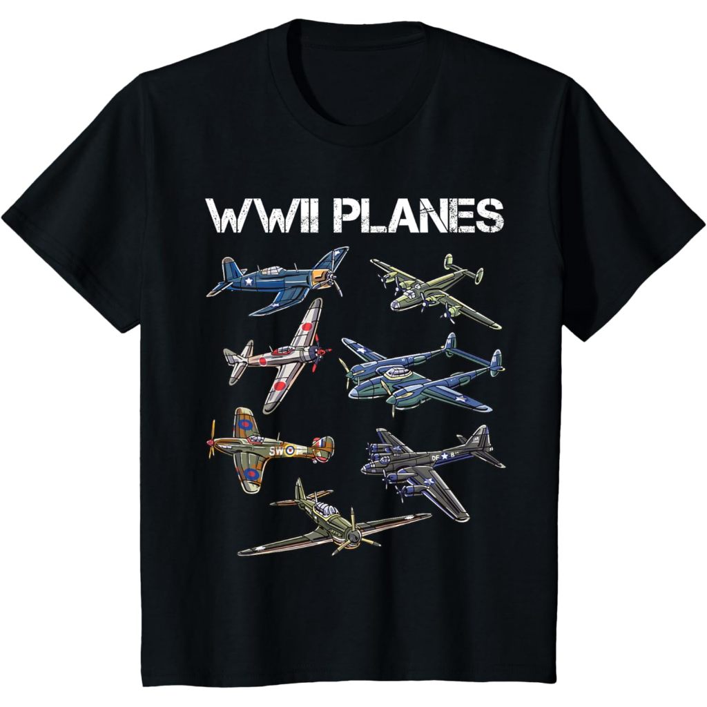WW2 Planes Zero B-17 Flying Fortress Spitfire WW2 Warbirds เสื้อยืด
