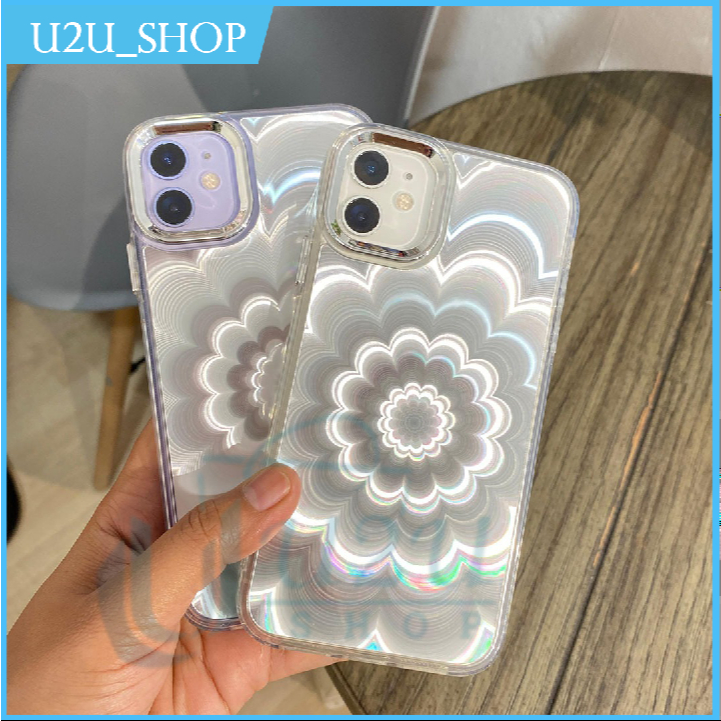 Softcase โฮโลแกรมดอกไม้ 3d Gradient สําหรับRealme 2 Pro 5 5i5s 6 6 Pro 7i 8 5g 8 Pro 9i C1 C11 2020 
