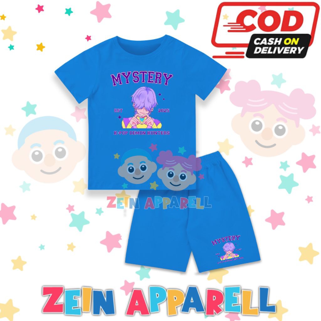 ชุดเสื้อผ้าเด็กนักล่าปีศาจKpop / ชุดเสื้อยืดเด็กKpop Demon Hunter / ชุดแฟชั่นเด็กKpop Demon Hunter