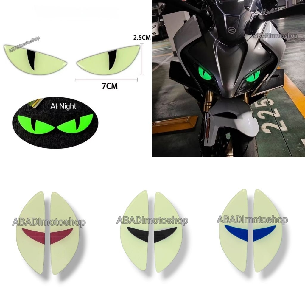 MATA DARK IN THE GLOW CAT EYE STICKERS CAT EYE STICKERS LIGHT STICKERS MOTORCYCLE BODY STICKERS MODE